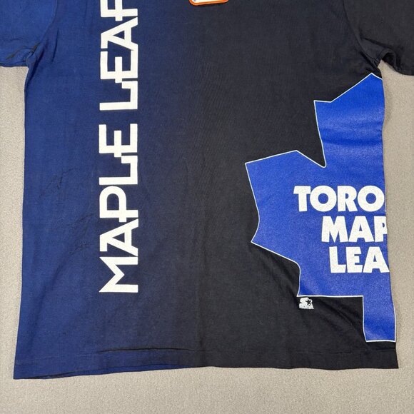 NWT Vintage Starter Toronto Maple Leafs NHL T-Shirt Hockey Mens M Single Stitch - Picture 3 of 16